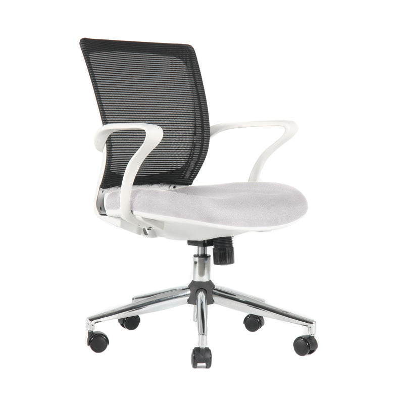Silla TURIN Basic Marco blanco Base cromada Tela